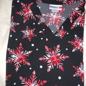 White cross scrub top